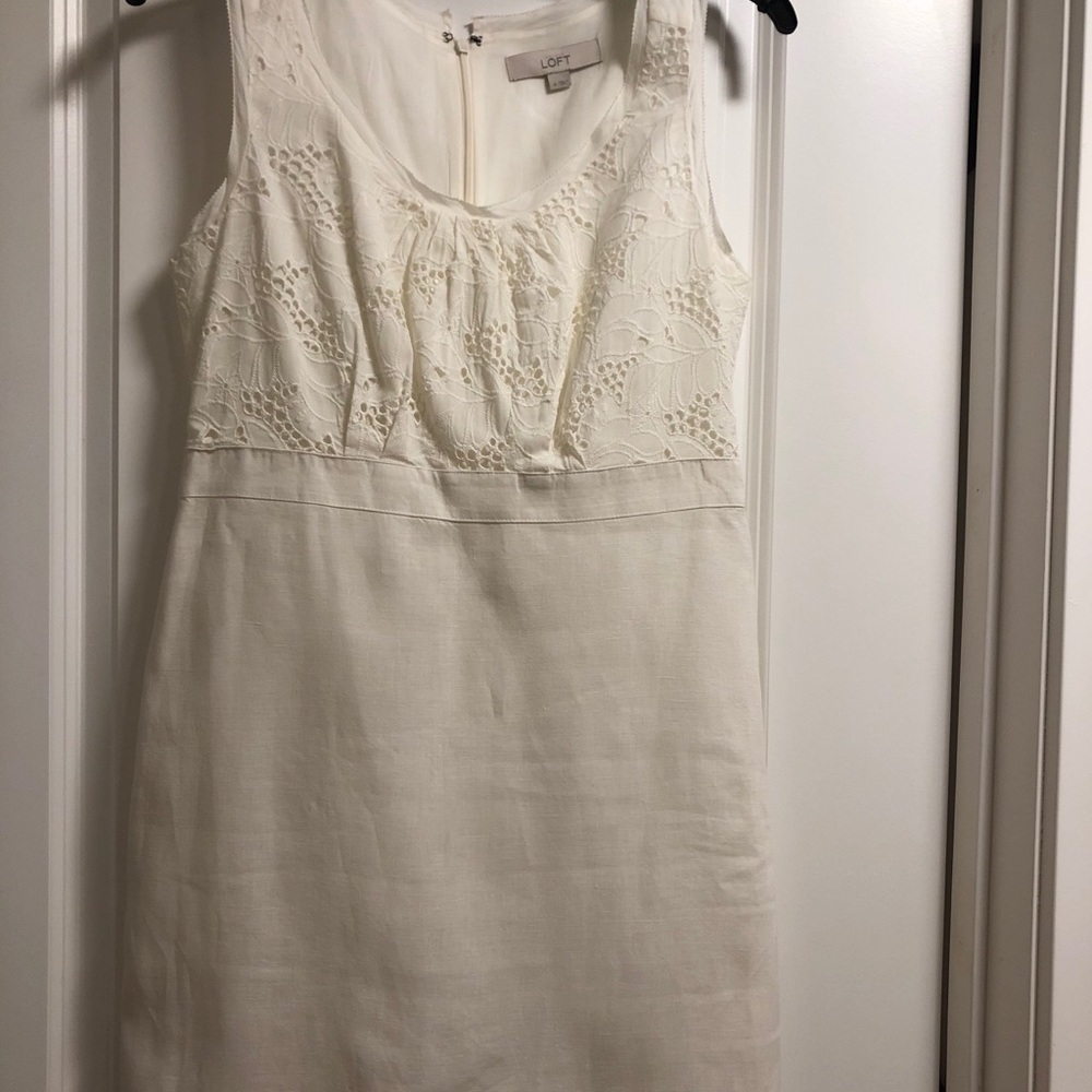 White linen dress